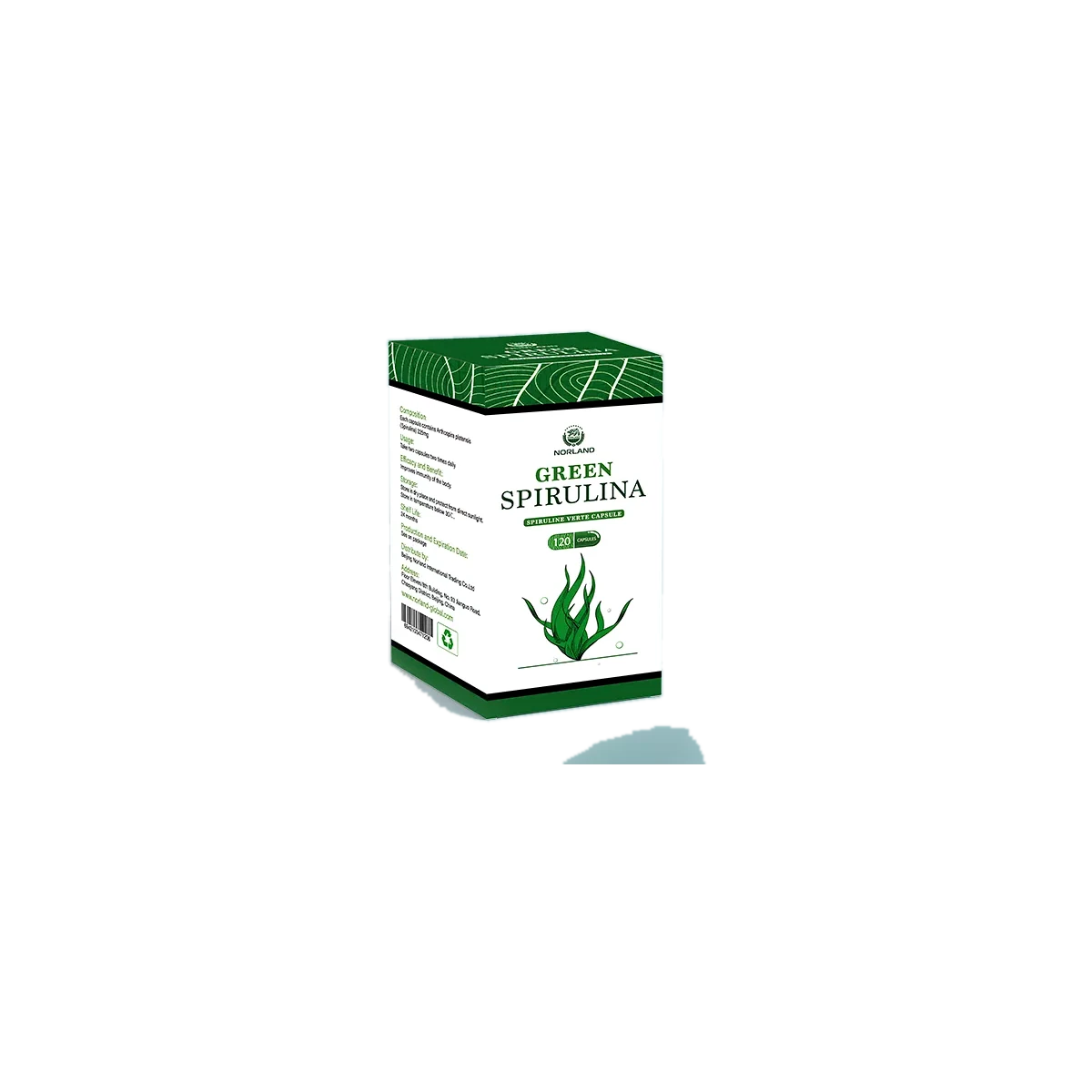 Capsules Spiruline Verte Norland RDC